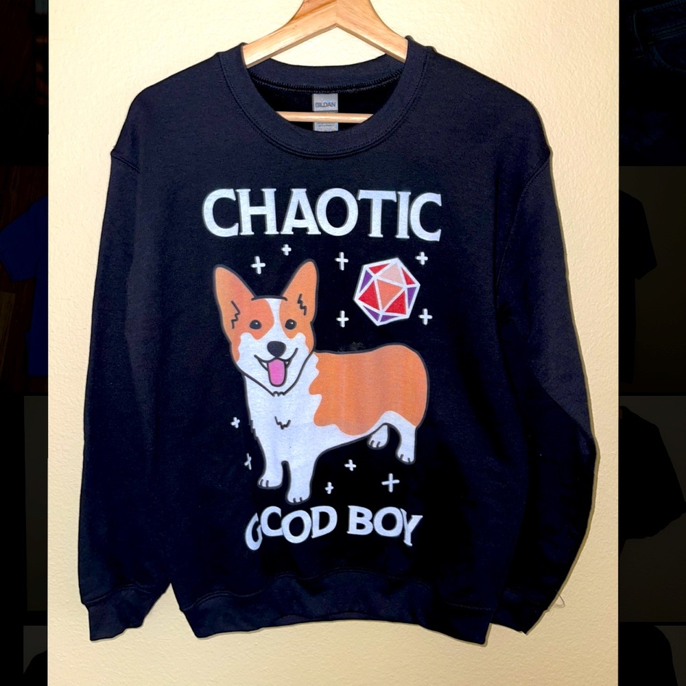 Chaotic good boy” Printed sweatshirt!